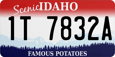 ID license plate 1T7832A