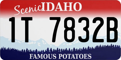 ID license plate 1T7832B