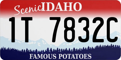 ID license plate 1T7832C