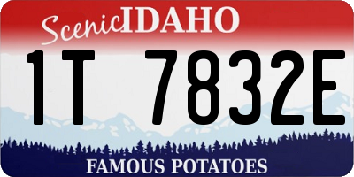 ID license plate 1T7832E