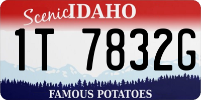 ID license plate 1T7832G