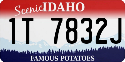 ID license plate 1T7832J