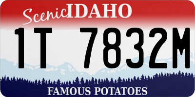 ID license plate 1T7832M