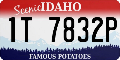 ID license plate 1T7832P