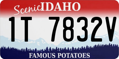 ID license plate 1T7832V