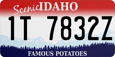 ID license plate 1T7832Z