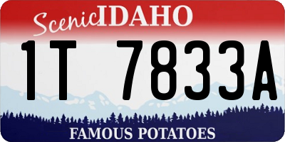ID license plate 1T7833A