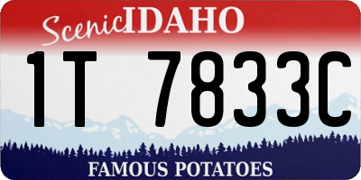 ID license plate 1T7833C