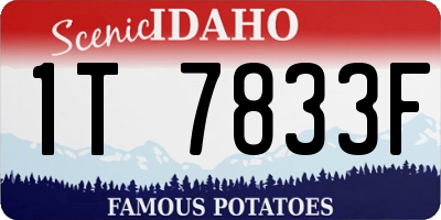 ID license plate 1T7833F