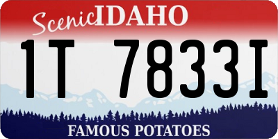 ID license plate 1T7833I