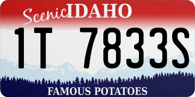 ID license plate 1T7833S