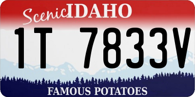 ID license plate 1T7833V