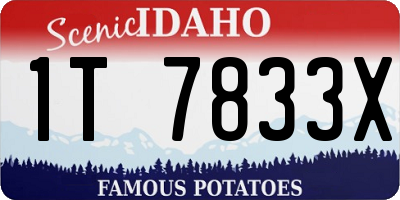 ID license plate 1T7833X