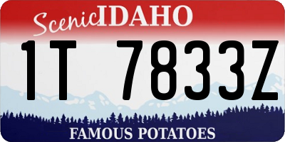 ID license plate 1T7833Z
