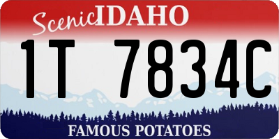 ID license plate 1T7834C
