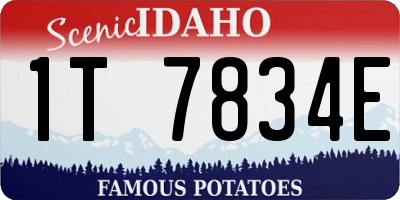 ID license plate 1T7834E