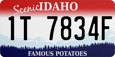 ID license plate 1T7834F