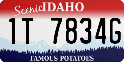 ID license plate 1T7834G