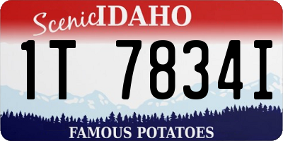 ID license plate 1T7834I