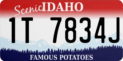 ID license plate 1T7834J
