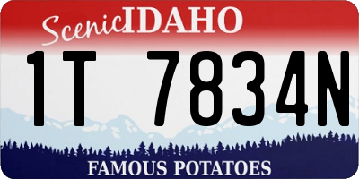 ID license plate 1T7834N