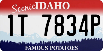 ID license plate 1T7834P