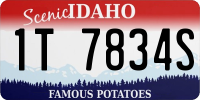 ID license plate 1T7834S