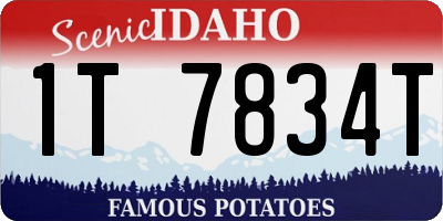ID license plate 1T7834T