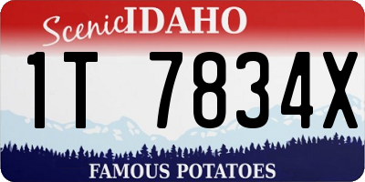 ID license plate 1T7834X
