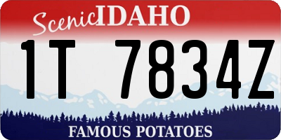 ID license plate 1T7834Z