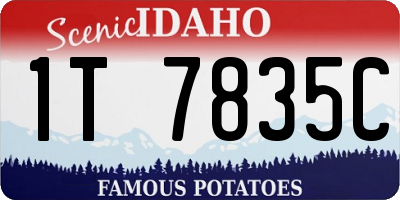 ID license plate 1T7835C