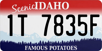 ID license plate 1T7835F