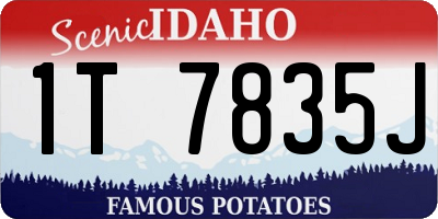 ID license plate 1T7835J