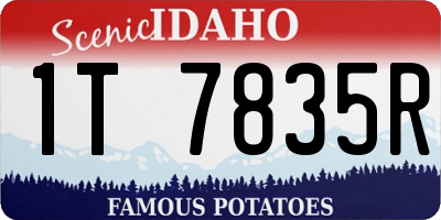 ID license plate 1T7835R