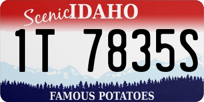 ID license plate 1T7835S