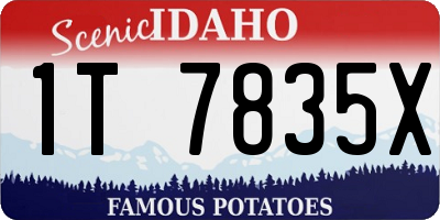 ID license plate 1T7835X