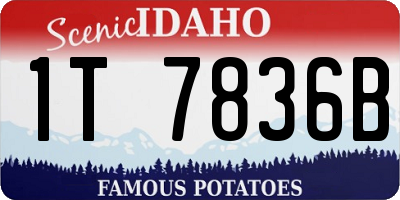ID license plate 1T7836B