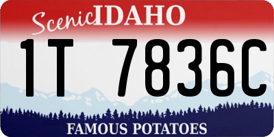 ID license plate 1T7836C