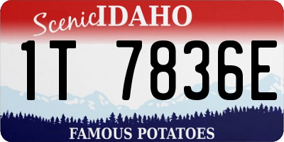 ID license plate 1T7836E