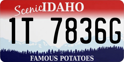 ID license plate 1T7836G