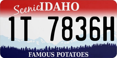 ID license plate 1T7836H