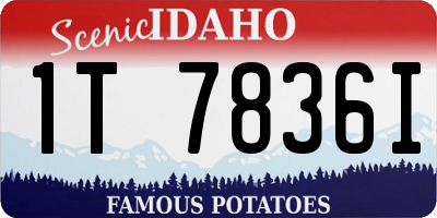 ID license plate 1T7836I