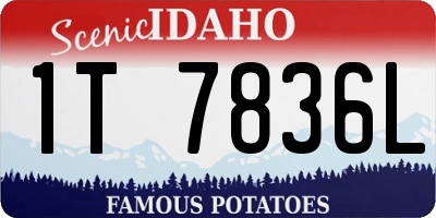 ID license plate 1T7836L