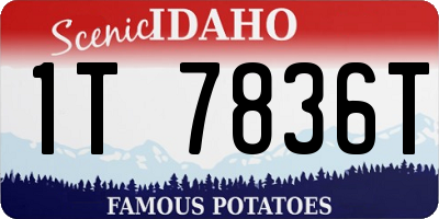 ID license plate 1T7836T