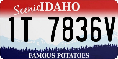 ID license plate 1T7836V