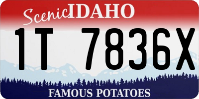 ID license plate 1T7836X