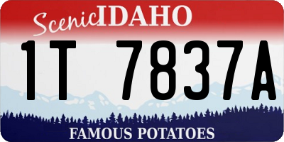 ID license plate 1T7837A