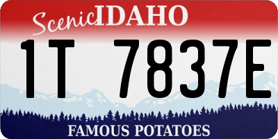 ID license plate 1T7837E