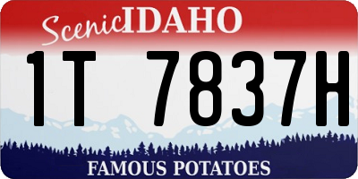 ID license plate 1T7837H