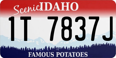 ID license plate 1T7837J